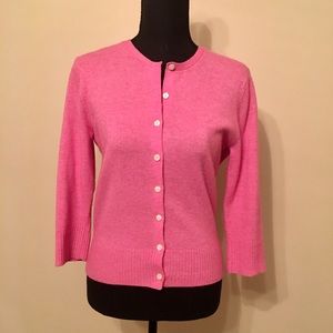 GAP pink heather cardigan